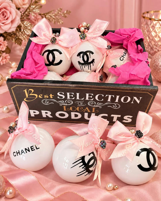 🎄 LOT DE 9 BOULES DE NOËL – ÉDITION CHIC & GIRLY 🎀