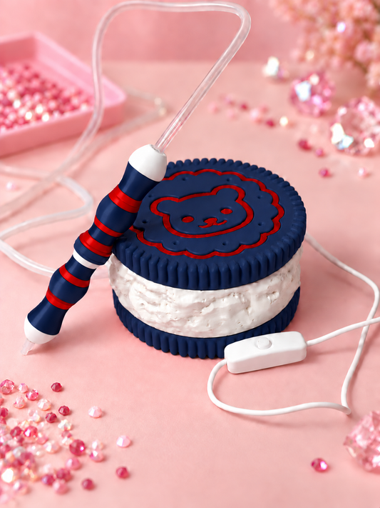 🍪 Stylo électrique Diamond Painting Kawaii – Biscuit glacé