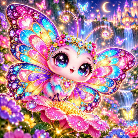🦋 La Fée aux Ailes de Cristal ✨-DIAMOND PAINTING 60 × 60 CM