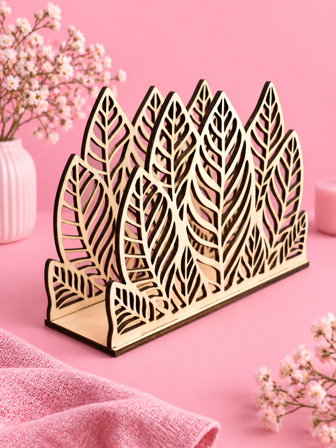 🌿 Porte-serviettes en bois – Élégance naturelle
